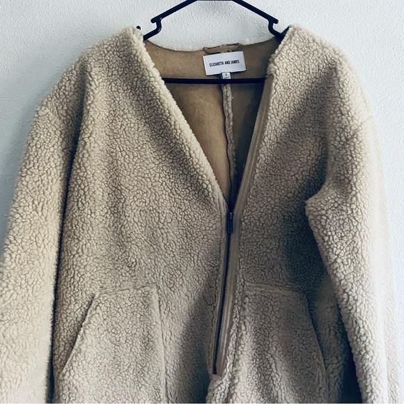 Elizabeth and James Cream Teddy Sherpa Jacket - Picture 3 of 11